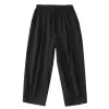 Japanese-style drape 70% pants for men, summer thin ice silk knee-length shorts, trendy ins high street loose 7/8 pants Item Picture